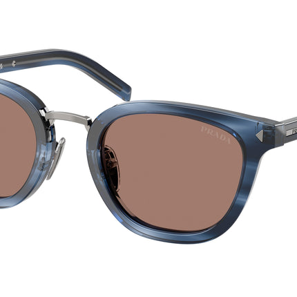 Prada PRC01SD Cat Eye Sunglasses  26F05D-Blue Havana 52-145-23 - Color Map Blue