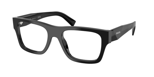 Prada PRC01V Pillow Eyeglasses  16K1O1-Black 54-145-20 - Color Map Black