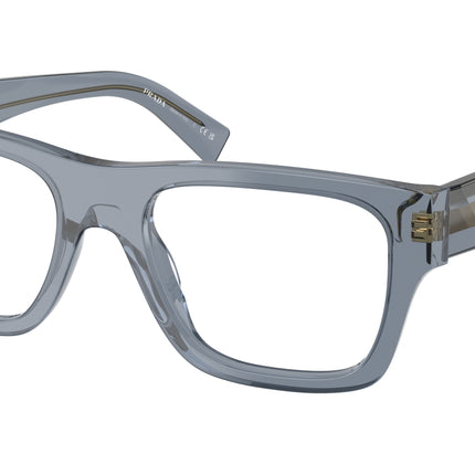 Prada PRC01V Pillow Eyeglasses  17T1O1-Transparent Ocean 54-145-20 - Color Map Blue