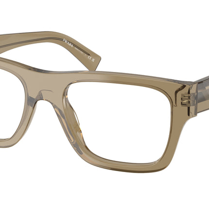 Prada PRC01V Pillow Eyeglasses  22H1O1-Transparent Bark 54-145-20 - Color Map Brown