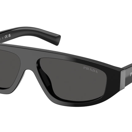 Prada PRC02SF Irregular Sunglasses  16K08Z-Black 58-140-12 - Color Map Black