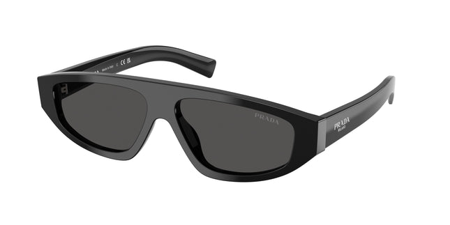 Prada PRC02SF Irregular Sunglasses  16K08Z-Black 58-140-12 - Color Map Black