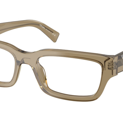 Prada PRC02VF Pillow Eyeglasses  22H1O1-Transparent Bark 55-145-18 - Color Map Brown