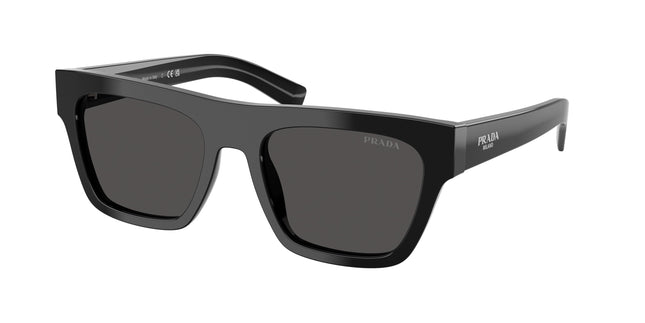 Prada PRC03SF Rectangle Sunglasses  16K08Z-Black 55-140-18 - Color Map Black