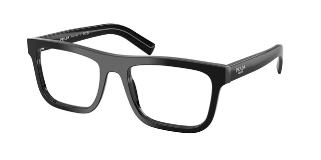 Prada PRC03VF Pillow Eyeglasses  16K1O1-Black 56-145-18 - Color Map Black