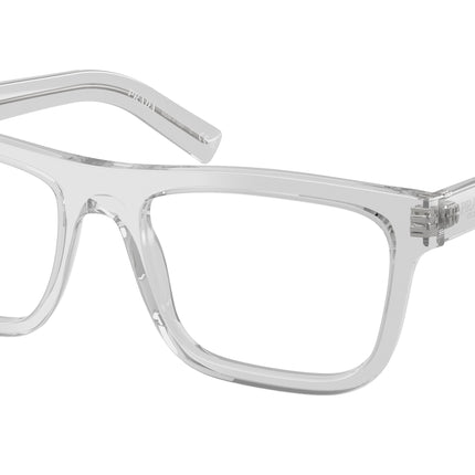Prada PRC03V Pillow Eyeglasses  17P1O1-Crystal Grey 55-145-19 - Color Map Grey