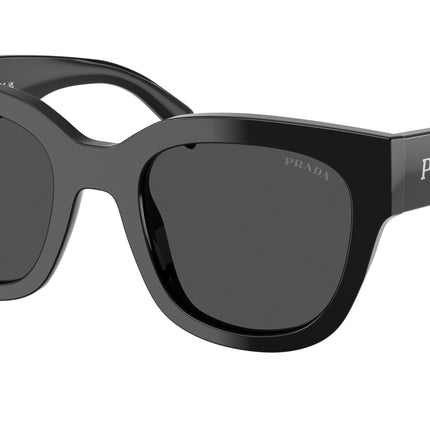 Prada PRC04SF Square Sunglasses  16K08Z-Black 53-145-20 - Color Map Black