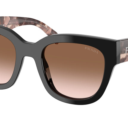 Prada PRC04S Square Sunglasses  28F90P-Black 52-145-22 - Color Map Black