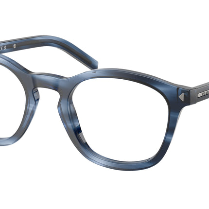 Prada PRC04V Pillow Eyeglasses  26F1O1-Striped Blue 51-145-22 - Color Map Blue