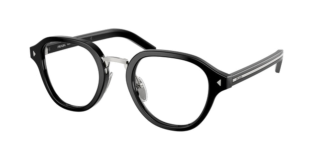 Prada PRC05V Phantos Eyeglasses  16K1O1-Black 50-145-23 - Color Map Black