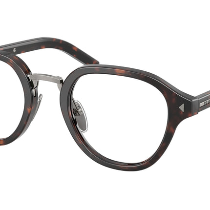 Prada PRC05V Phantos Eyeglasses  17N1O1-Root Tortoise 50-145-23 - Color Map Tortoise