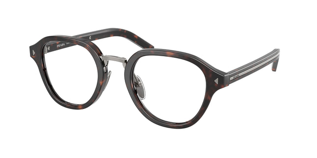 Prada PRC05V Phantos Eyeglasses  17N1O1-Root Tortoise 50-145-23 - Color Map Tortoise