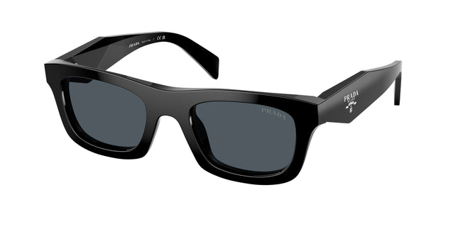 Prada PRC06SF Pillow Sunglasses  16K70B-Black 53-145-18 - Color Map Black
