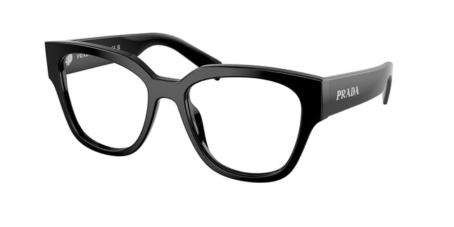 Prada PRC06V Oval Eyeglasses  16K1O1-Black 54-140-18 - Color Map Black