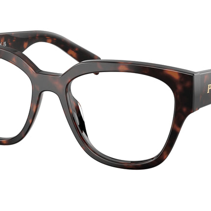 Prada PRC06V Oval Eyeglasses  17N1O1-Root Tortoise 54-140-18 - Color Map Tortoise