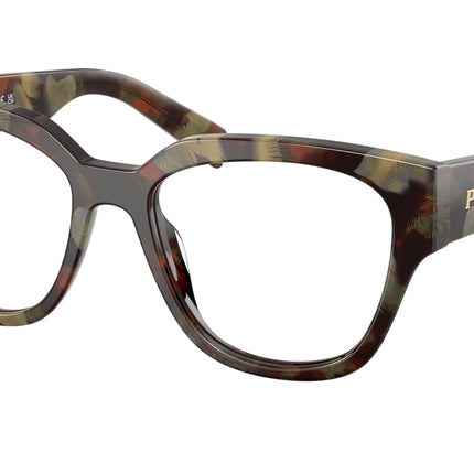 Prada PRC06V Oval Eyeglasses  22F1O1-Woods Tortoise 54-140-18 - Color Map Tortoise