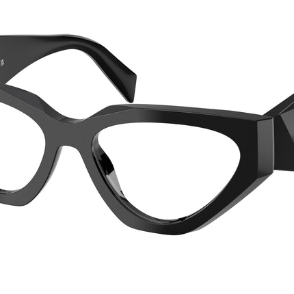 Prada PRC07V Irregular Eyeglasses  16K1O1-Black 54-145-17 - Color Map Black