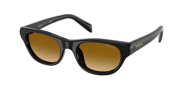 Prada PRC08S Cat Eye Sunglasses  16K10X-Black 50-145-20 - Color Map Black