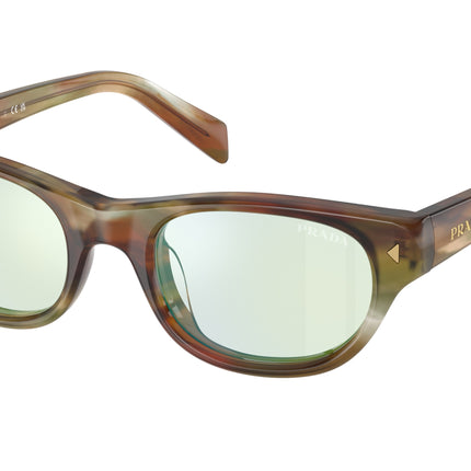 Prada PRC08S Cat Eye Sunglasses  27J20X-Striped Fall 50-145-20 - Color Map Brown