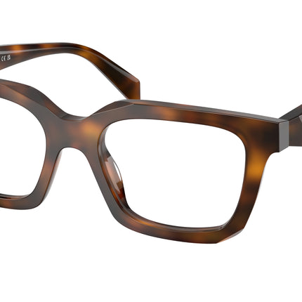 Prada PRC08V Irregular Eyeglasses  20D1O1-Juniper Tortoise 52-145-19 - Color Map Tortoise
