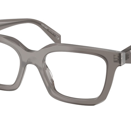 Prada PRC08V Irregular Eyeglasses  27G1O1-Transparent Flint 52-145-19 - Color Map Grey