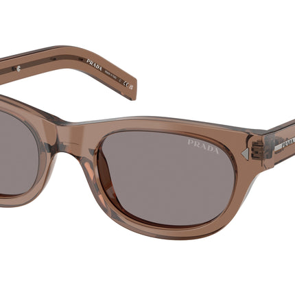 Prada PRC09SF Cat Eye Sunglasses  28I03D-Transparent Clay 52-145-20 - Color Map Transparent