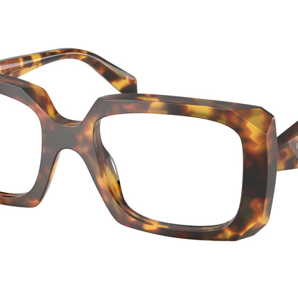 Prada PRC09V Pillow Eyeglasses  14L1O1-Honey Tortoise 53-145-19 - Color Map Tortoise