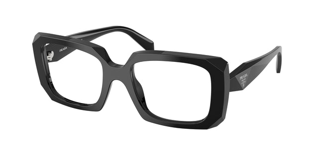 Prada PRC09V Pillow Eyeglasses  16K1O1-Black 53-145-19 - Color Map Black