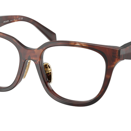 Prada PRC11VF Butterfly Eyeglasses  14P1O1-Caramel Tortoise 53-145-17 - Color Map Tortoise