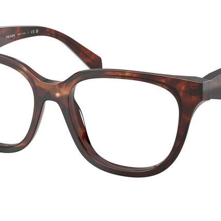 Prada PRC11V Butterfly Eyeglasses  14P1O1-Caramel Tortoise 53-145-17 - Color Map Tortoise