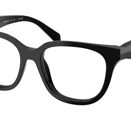 Prada PRC11V Butterfly Eyeglasses  16K1O1-Black 53-145-17 - Color Map Black