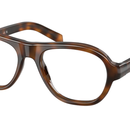 Prada PRC12V Pillow Eyeglasses  20D1O1-Juniper Tortoise 54-140-19 - Color Map Tortoise
