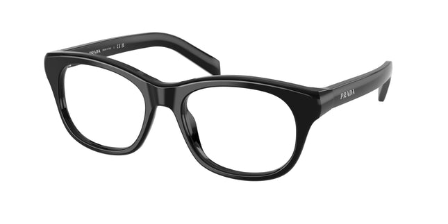 Prada PRC13V Pillow Eyeglasses  16K1O1-Black 54-140-18 - Color Map Black