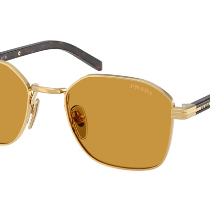 Prada PRC50S Square Sunglasses  5AK50P-Gold 53-145-20 - Color Map Gold