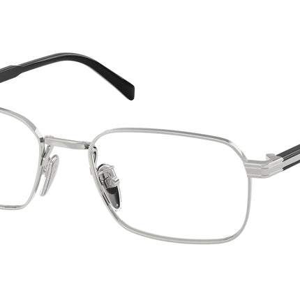 Prada PRC50VD Pillow Eyeglasses  1BC1O1-Silver 55-145-19 - Color Map Silver