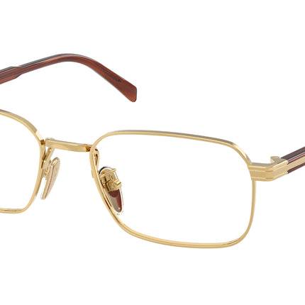 Prada PRC50VD Pillow Eyeglasses  5AK1O1-Gold 55-145-19 - Color Map Gold