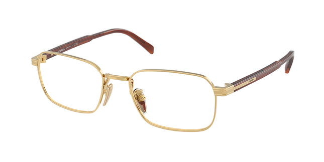 Prada PRC50VD Pillow Eyeglasses  5AK1O1-Gold 55-145-19 - Color Map Gold