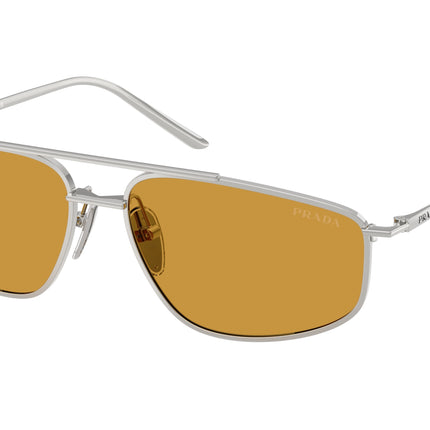 Prada PRC51S Pillow Sunglasses  1BC50P-Silver 58-145-15 - Color Map Silver