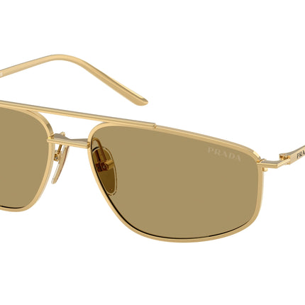 Prada PRC51S Pillow Sunglasses  5AK70G-Gold 58-145-15 - Color Map Gold