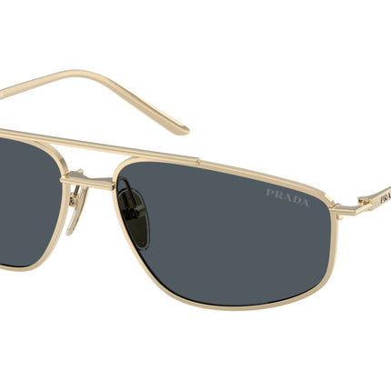 Prada PRC51S Pillow Sunglasses  ZVN70B-Pale Gold 58-145-15 - Color Map Gold