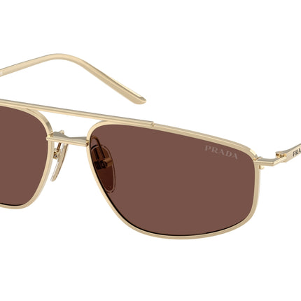 Prada PRC51S Pillow Sunglasses  ZVN80T-Pale Gold 58-145-15 - Color Map Gold