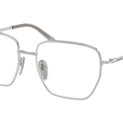 Prada PRC51VD Square Eyeglasses  1BC1O1-Silver 54-145-17 - Color Map Silver