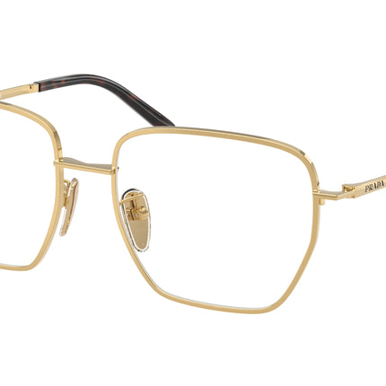 Prada PRC51VD Square Eyeglasses  5AK1O1-Gold 54-145-17 - Color Map Gold