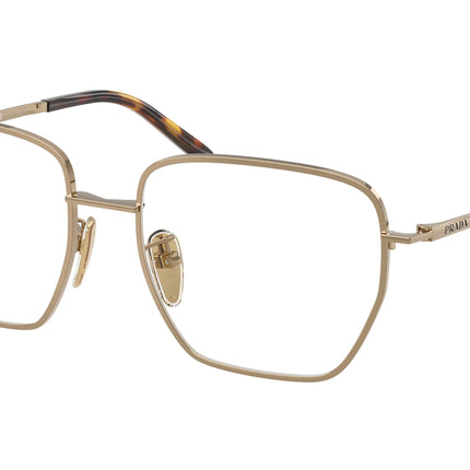 Prada PRC51VD Square Eyeglasses  7OE1O1-Brass 54-145-17 - Color Map Brown