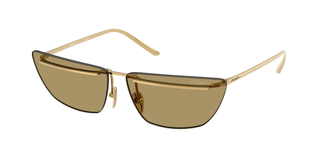 Prada PRC52S Butterfly Sunglasses  5AK70G-Gold 64-145-13 - Color Map Gold