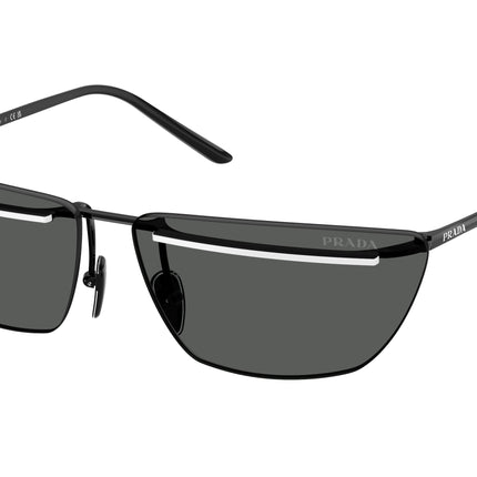 Prada PRC52S Butterfly Sunglasses  YC460T-Black/White 64-145-13 - Color Map Black
