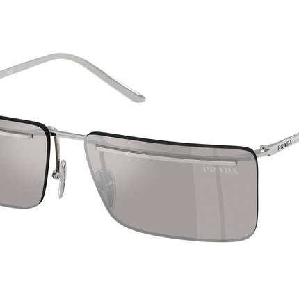 Prada PRC53S Rectangle Sunglasses  1BC60N-Silver 60-145-14 - Color Map Silver
