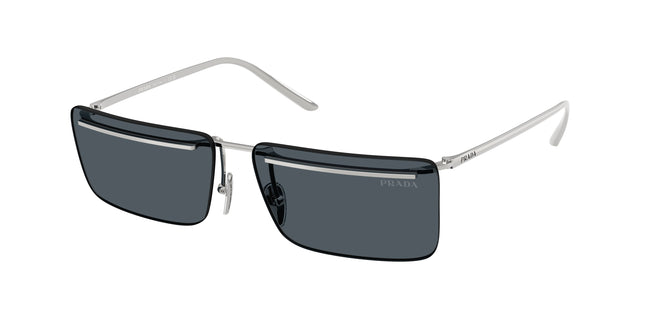 Prada PRC53S Rectangle Sunglasses  1BC70B-Silver 60-145-14 - Color Map Silver