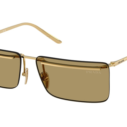 Prada PRC53S Rectangle Sunglasses  5AK70G-Gold 60-145-14 - Color Map Gold