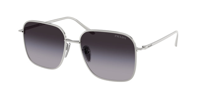 Prada PRC54SD Square Sunglasses  1BC90A-Silver 57-145-17 - Color Map Silver